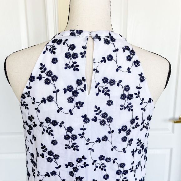 Ann Taylor XXSP Embroidered Floral Black & White‎ Halter Top - Picture 10 of 14